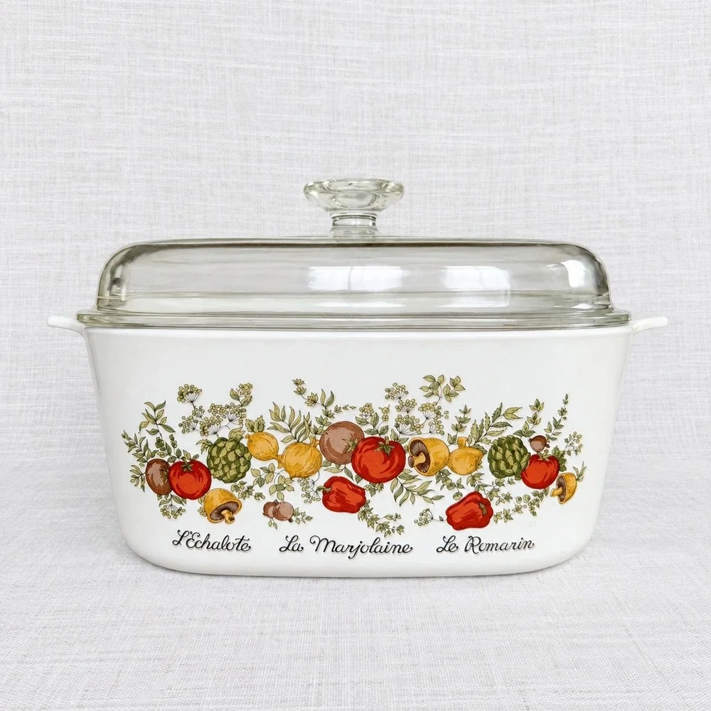 Vintage Corning Ware Spice of Life A-5-B 5Qt Casserole Roaster Original Lid Rack
